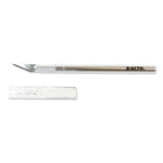 No. 1 Z-Series Precision Utility Knife with Replaceable Steel Blade, Safety Cap, Silver