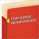 Pendaflex Color File Pockets, 3 1/2" Expansion, Letter Size, Red, 25/Carton (1524CT RED)