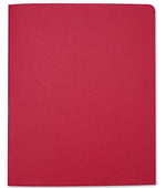 AbilityOne 2-Pocket Leather Portfolio Folder, Red, 25/Box (NSN5122415)