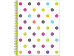 2024-2025 Blue Sky Teacher Lesson Dots 8.5" x 11" Academic Weekly & Monthly Planner, Plastic Cover, Multicolor (100330-A25)