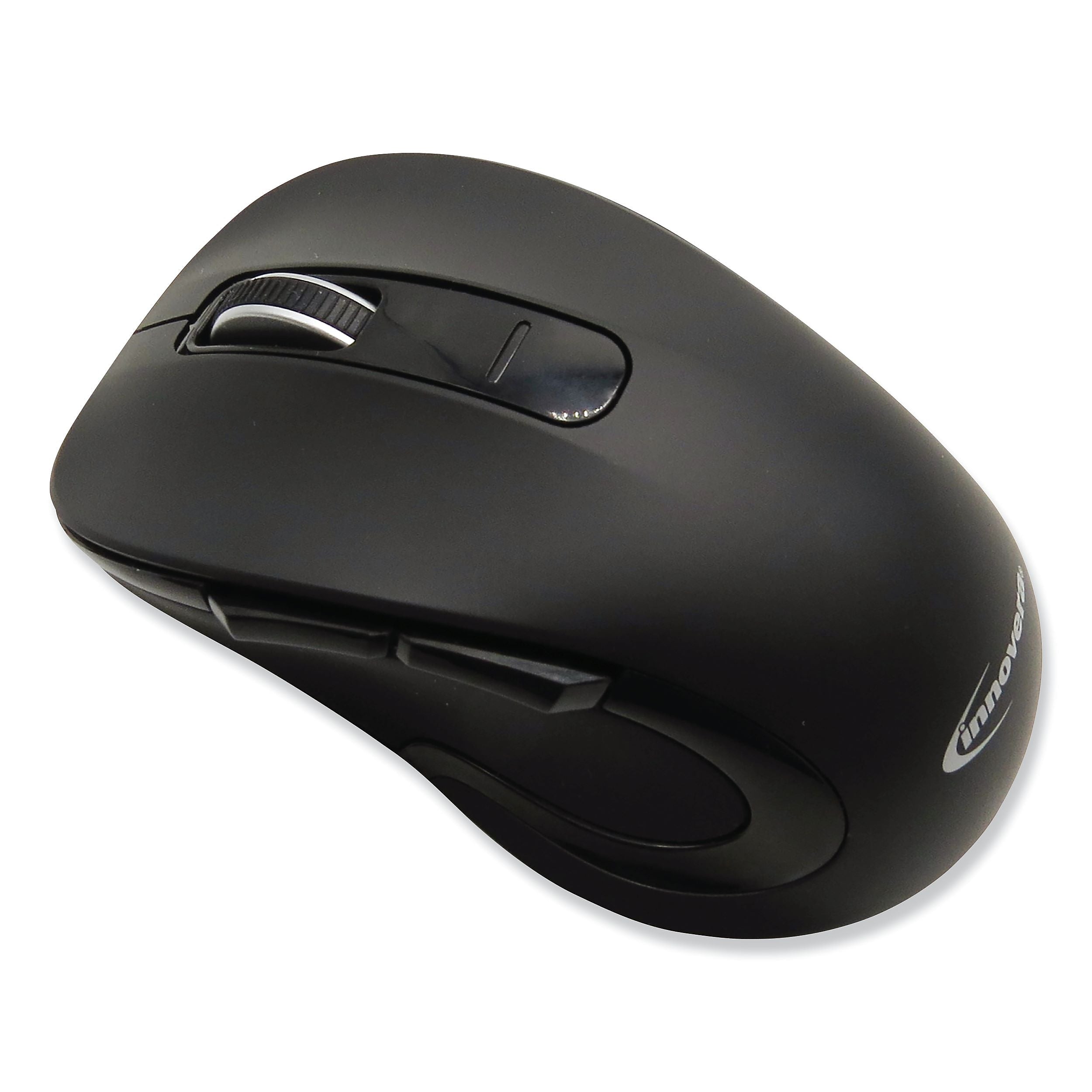 Innovera Mid-Size Wireless Optical USB Mouse, Black (IVR61500)