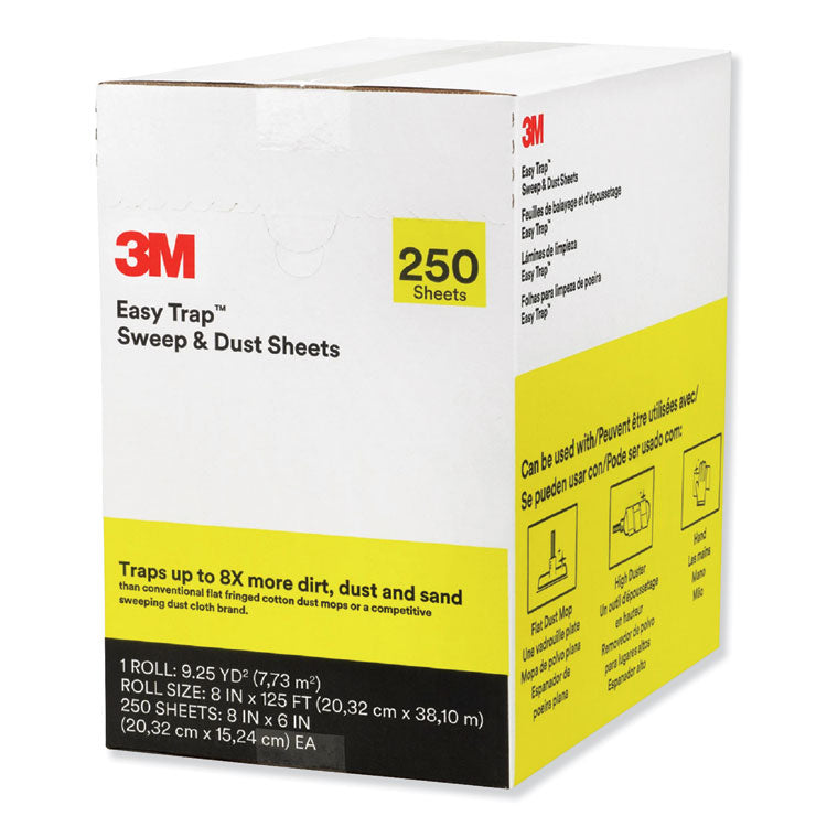 Easy Trap Duster, Perforated, 8" x 125 ft, White, 250 Sheet Roll