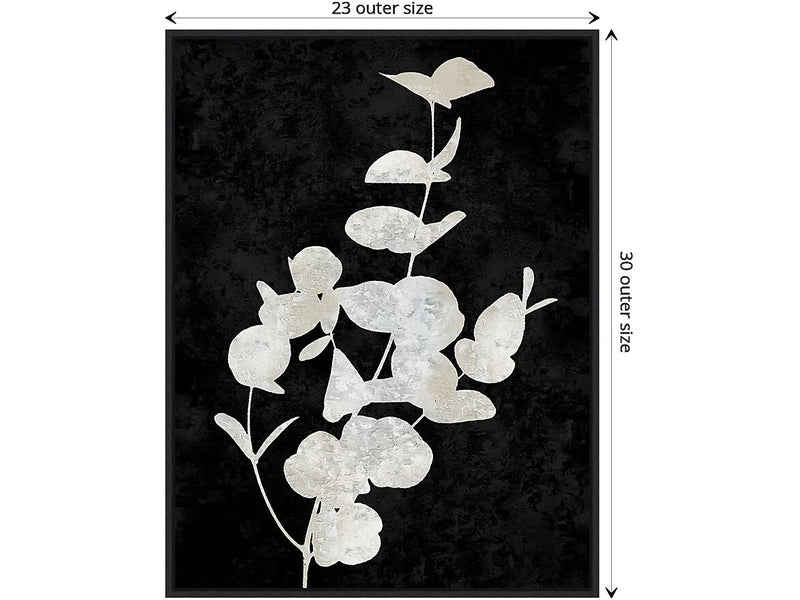 Amanti Art Plant Life White on Black I, Canvas, 23" x 30" (A42675515275)
