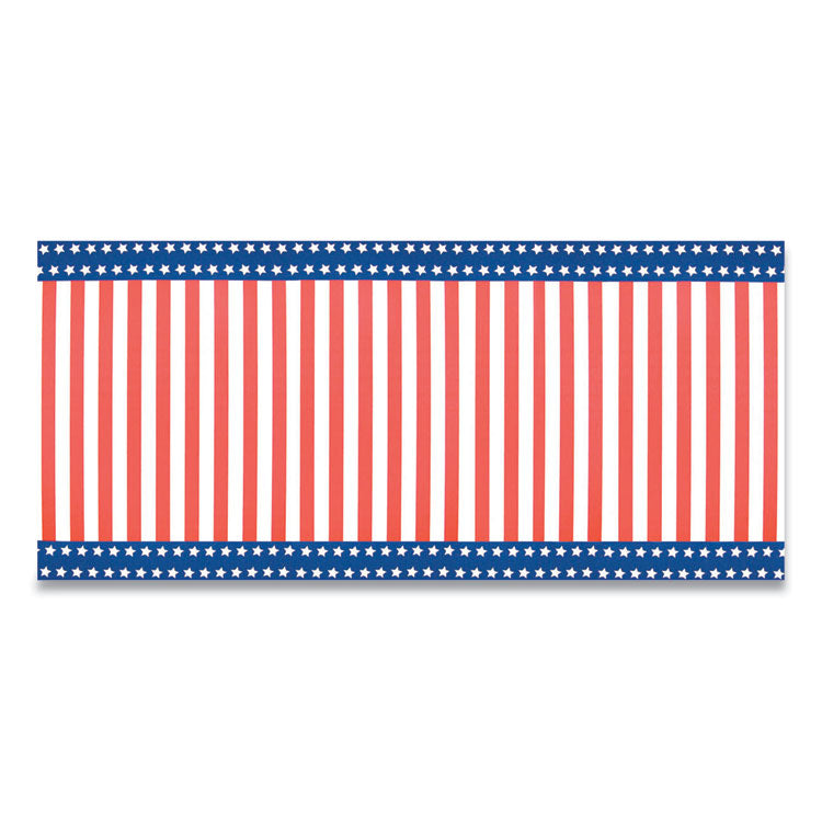Corobuff Corrugated Paper Roll, 48" X 25 Ft, Stars And Stripes