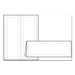 Large Embossed Tent Card, Ivory, 11 x 3.5,, 1 Card/Sheet, 50 Sheets/Pack