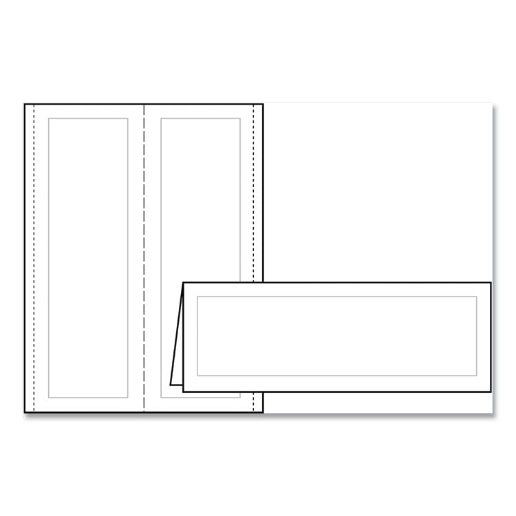Large Embossed Tent Card, Ivory, 11 x 3.5,, 1 Card/Sheet, 50 Sheets/Pack