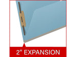 Medical Arts Press Pressboard Classification Folder, 2" Expansion, Letter Size, Blue, 25/Box (DV-T42-02-3BLU)