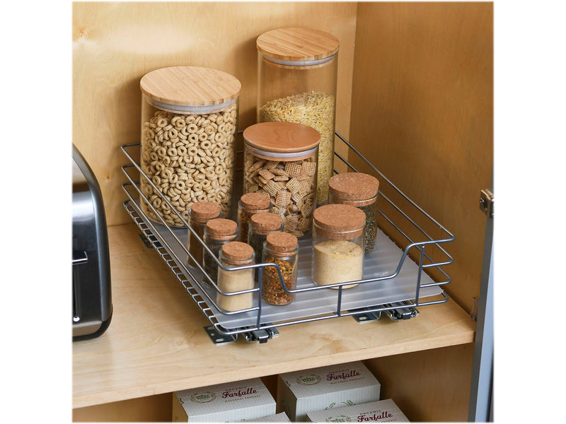 Household Essentials Glidez Steel Storage Organizer, SIlver (25215-1)