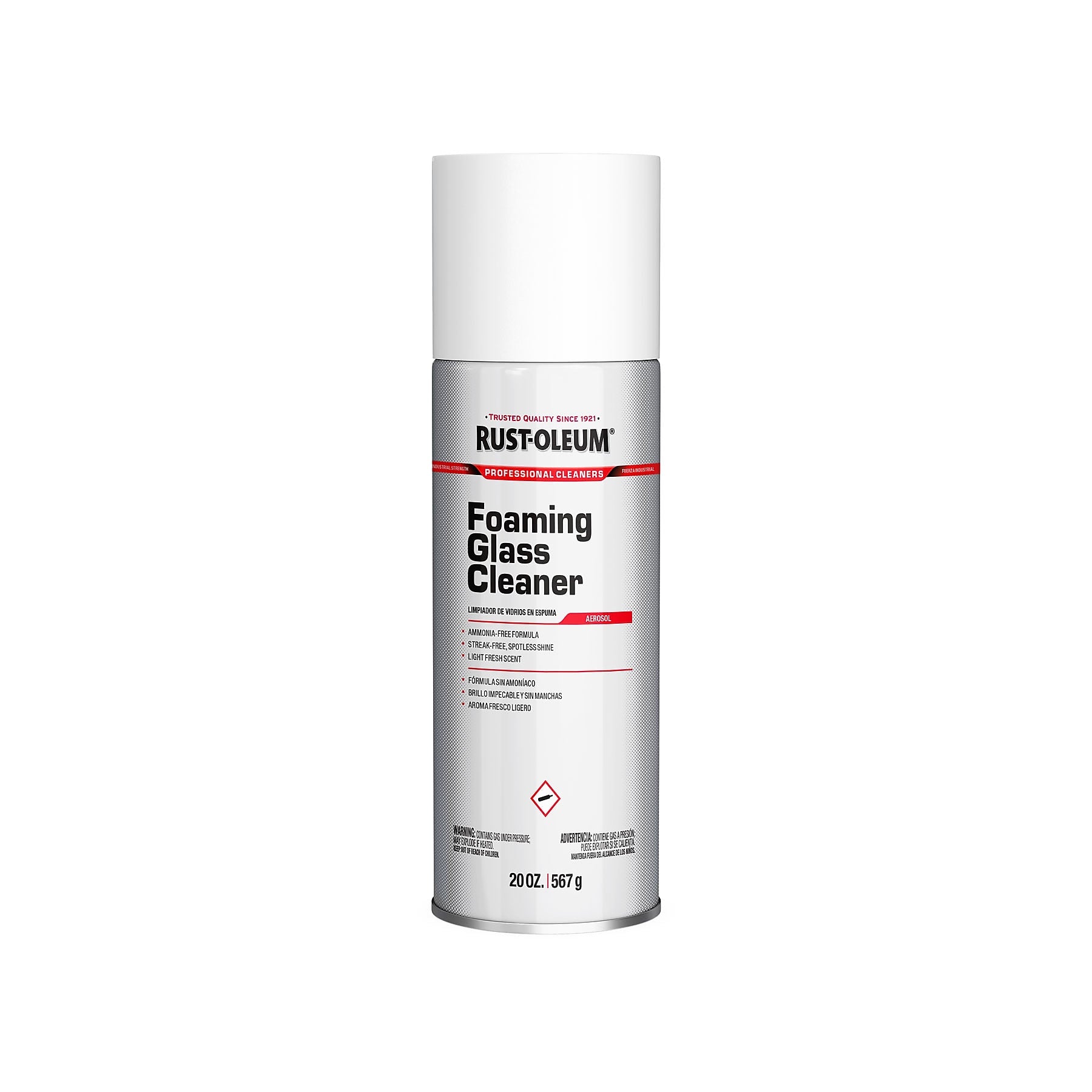 Rust-Oleum Foaming Glass Cleaner, 20 Oz., Dozen (381658)