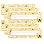 Teacher Created Resources Buzzing Bees School Name Plates, 11.5" x 3.5", 36/Pack, 6 Packs/Bundle (TCR6909-6)