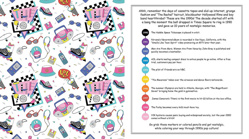 Quarto Best of the '90s Coloring Book, 96 Pages (9780760381243)