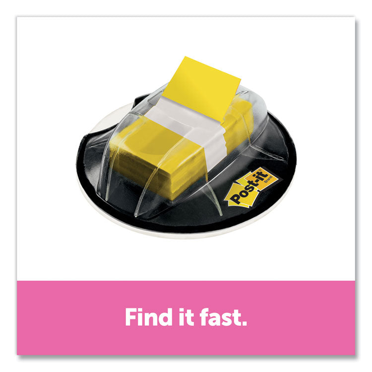 Page Flags in Desk Grip Dispenser, 1 x 1.75, Yellow, 200/Dispenser