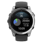 Garmin fenix E AMOLED Multisport GPS Smartwatch, Stainless Steel & Black, 47mm (GRM0302502)