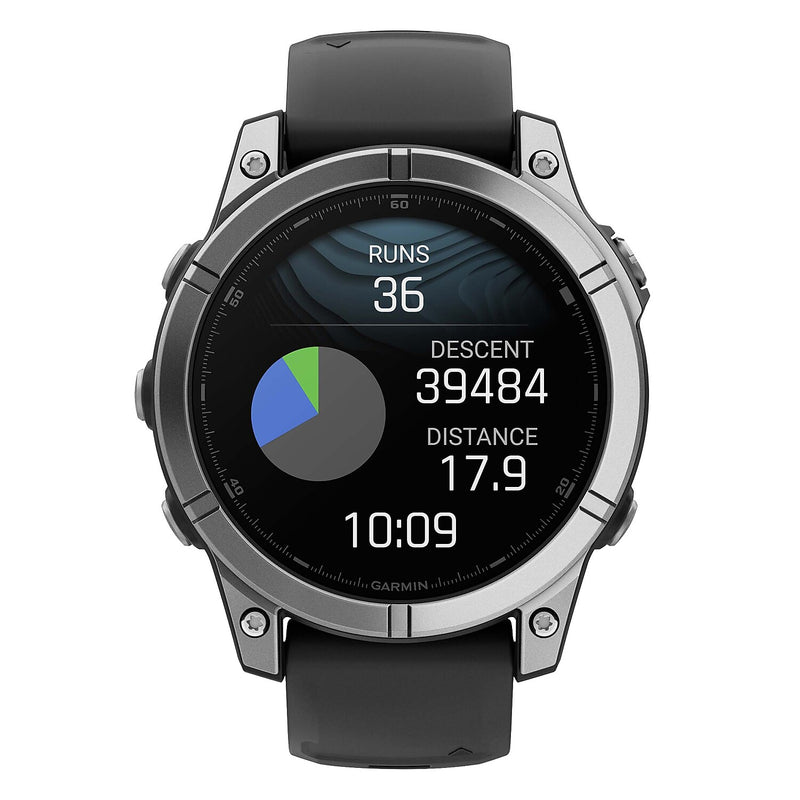 Garmin fenix E AMOLED Multisport GPS Smartwatch, Stainless Steel & Black, 47mm (GRM0302502)