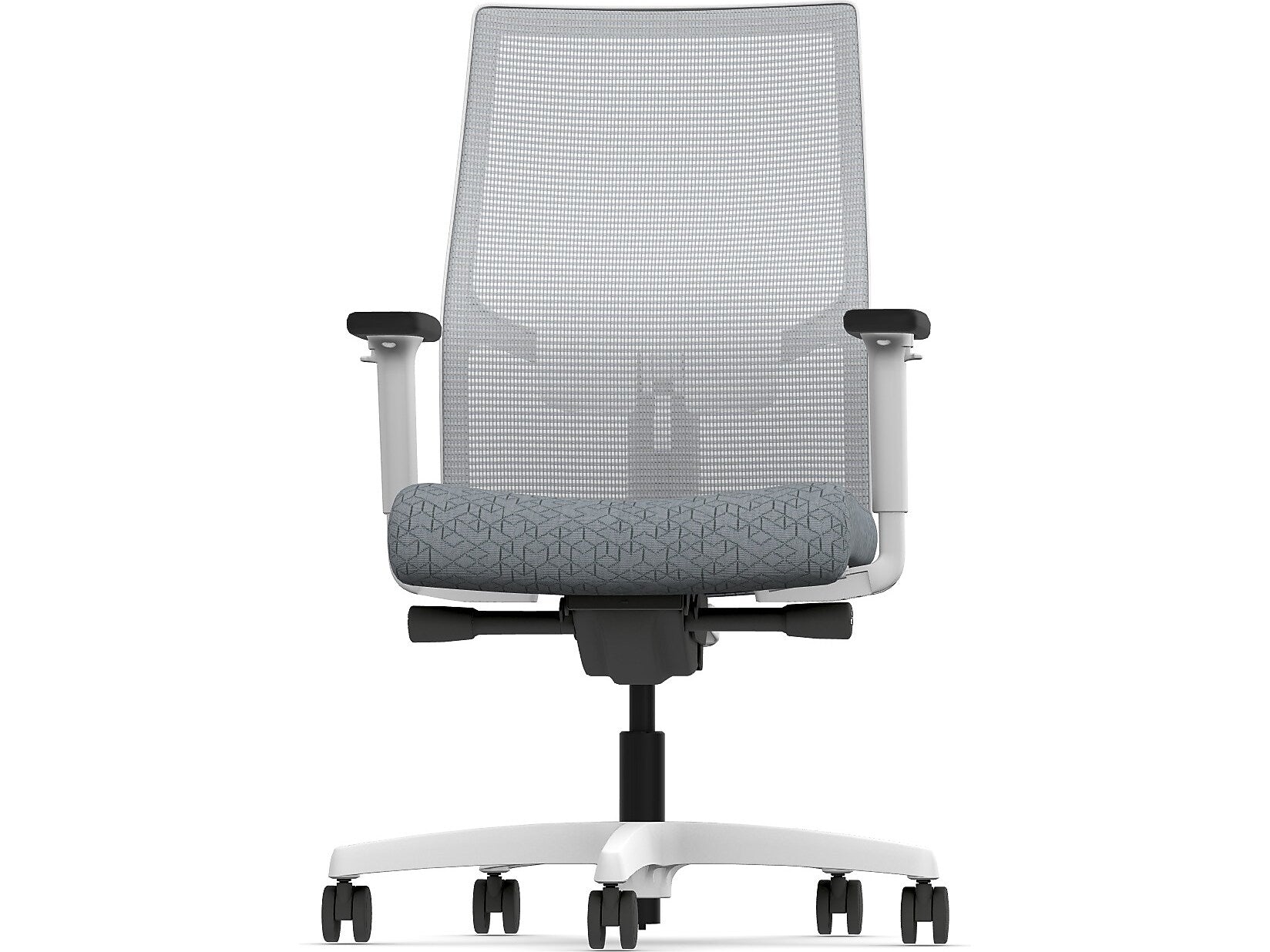 HON Ignition 2.0 Fabric/Mesh Swivel Task Chair, Basalt/Designer White (HIWMMKD.Y2.A.H.IF.APX25.DW.SB.DWX)