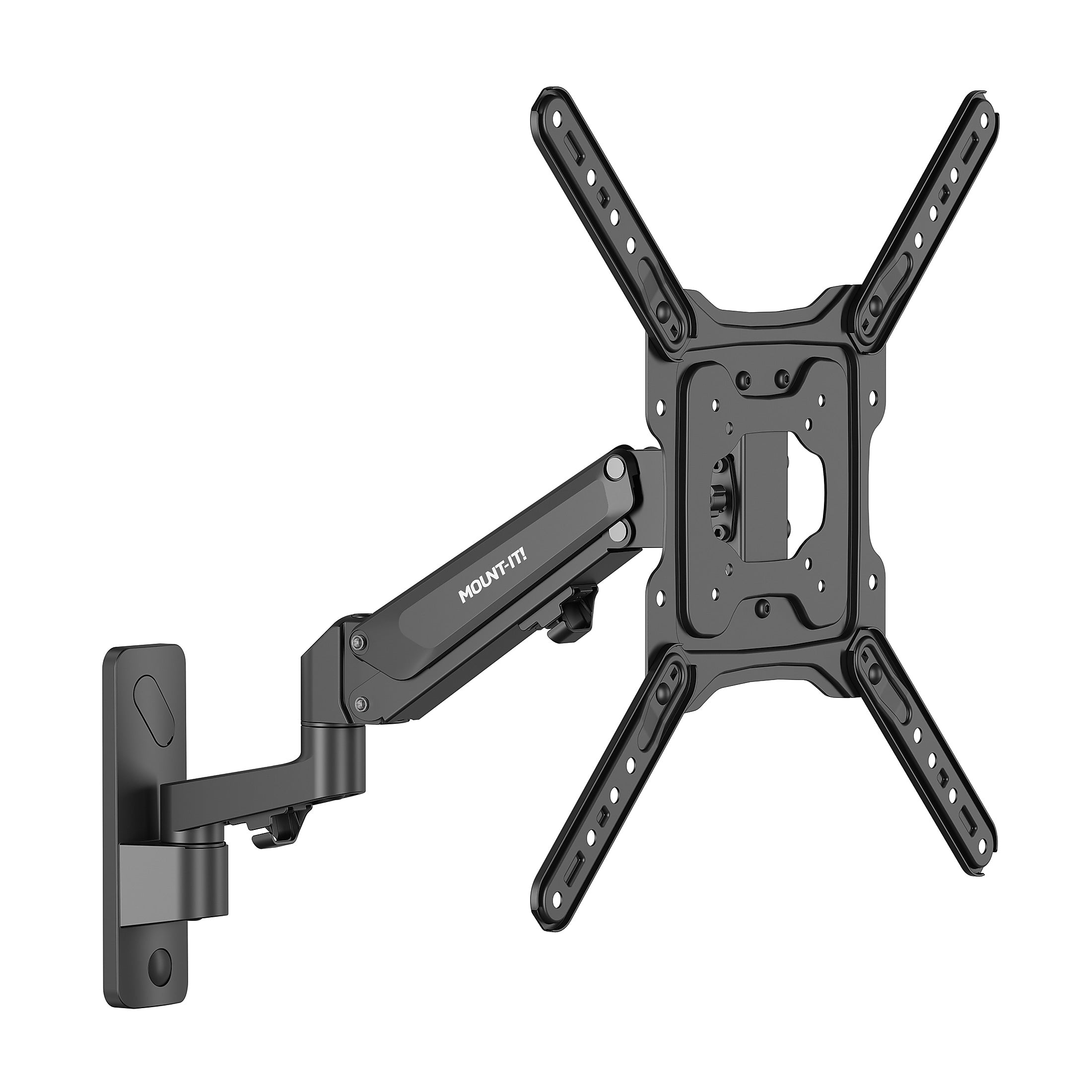 Mount-It! Full Motion TV Wall Mount with Gas Spring Arm, Supports 23" to 55" Screens, 50.6lbs. Max. (MI-444BLK)