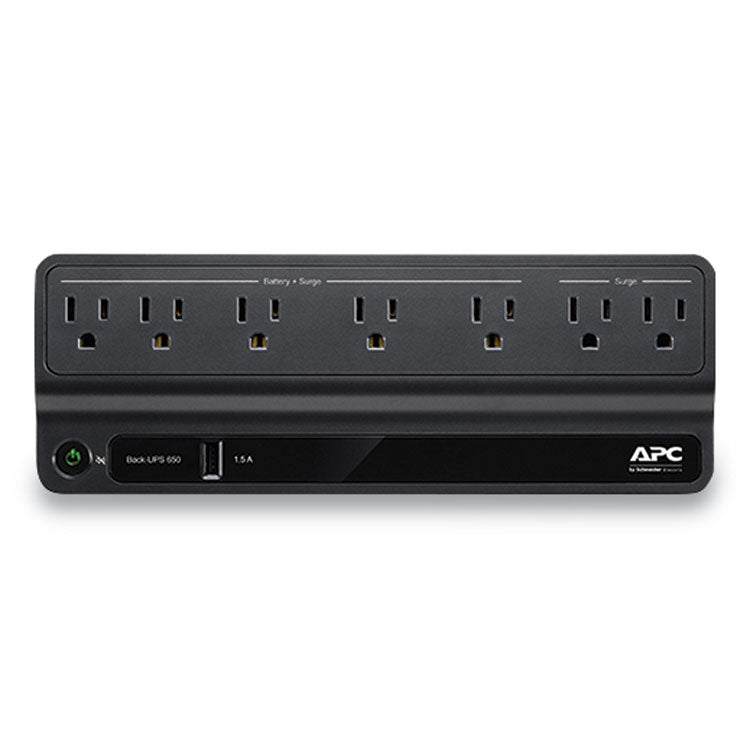 Bn650M1 Back-Ups 650 Va Battery Backup System, 7 Outlets, 650 Va, 490 J