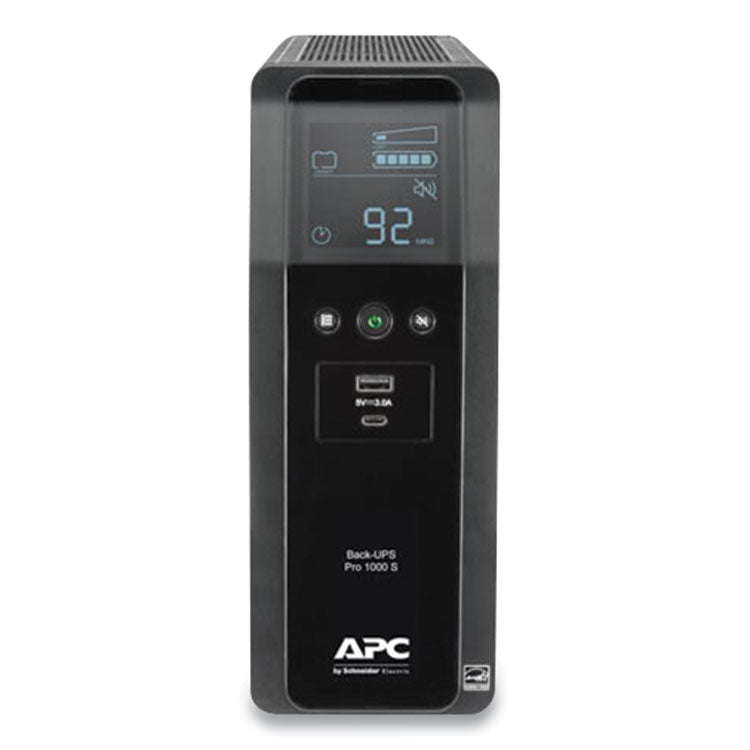 BR1000MS Back-UPS PRO BR Series SineWave Battery Backup System, 10 Outlets, 1,000 VA, 1,080 J