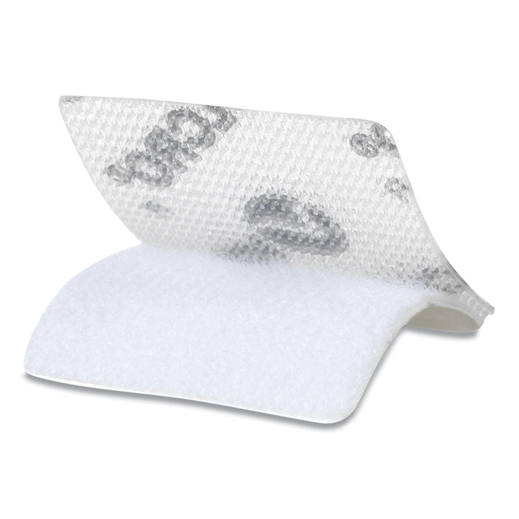 Sticky-Back Fasteners, Removable Adhesive, 0.88" X 0.88", Clear, 12/pack