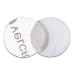 Sticky-Back Fasteners, Removable Adhesive, 0.63" Dia, Clear, 75/pack