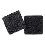 Sticky-Back Fasteners, Removable Adhesive, 0.88" X 0.88", Black, 12/pack