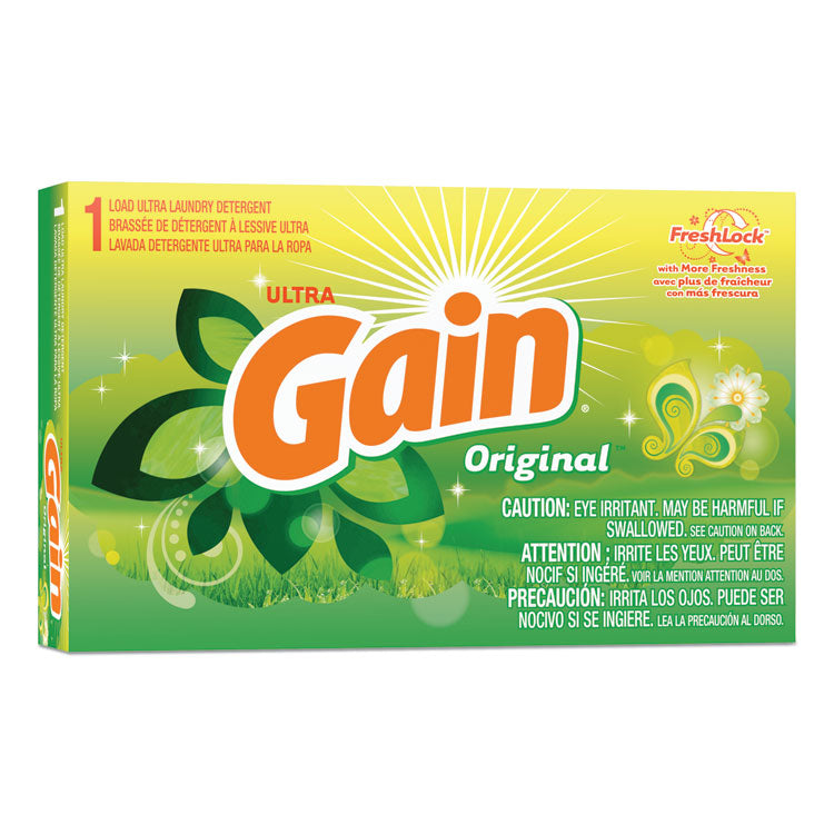 Powder Laundry Detergent, Gain Original Scent, 1.1 oz Box, 156 Boxes/Carton