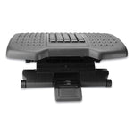 Adjustable Height Footrest with Rollers for Massage, 18w x 14d x 4.25h, Black