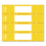 File Pocket Handles, 9.63 X 2, Yellow/white, 4/sheet, 12 Sheets/pack