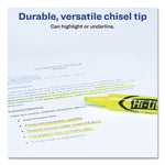 Hi-Liter Desk-Style Highlighters, Fluorescent Yellow Ink, Chisel Tip, Yellow/black Barrel, Dozen