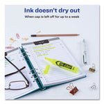 Hi-Liter Desk-Style Highlighters, Fluorescent Yellow Ink, Chisel Tip, Yellow/black Barrel, Dozen