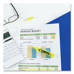 Hi-Liter Desk-Style Highlighters, Fluorescent Yellow Ink, Chisel Tip, Yellow/black Barrel, Dozen