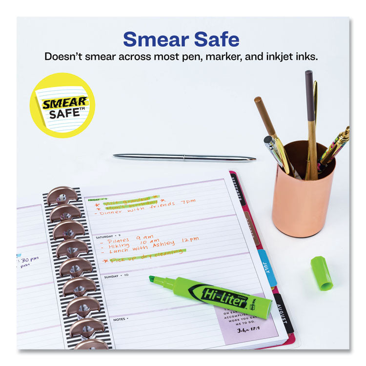 Hi-Liter Desk-Style Highlighters, Fluorescent Green Ink, Chisel Tip, Green/black Barrel, Dozen