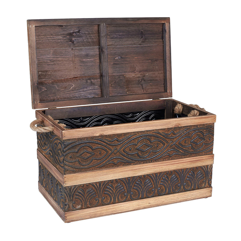 Household Essentials Decorative Wood Chest (9547-1)