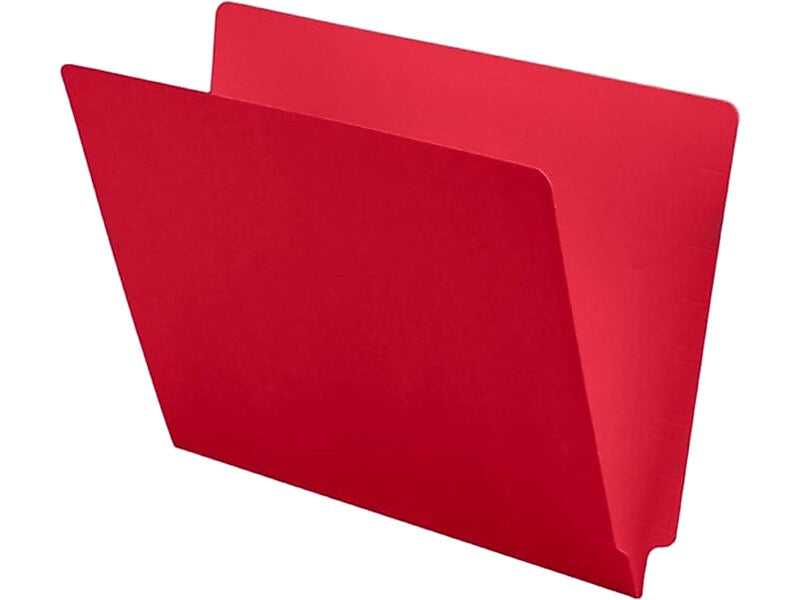 Medical Arts Press End Tab File Folder, Straight Cut, Letter-Size, Red, 100/Box (S-09241-RED)