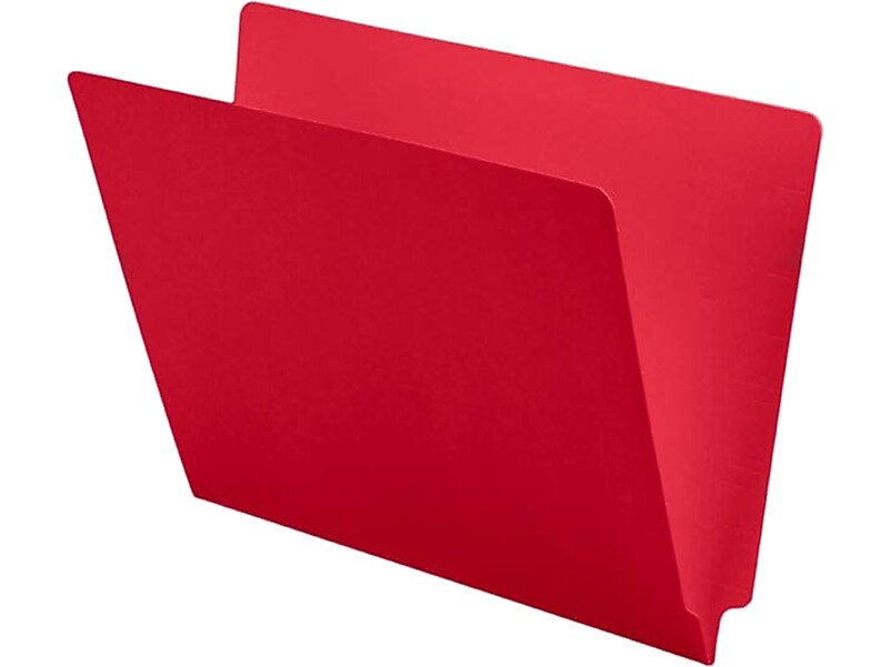 Medical Arts Press End Tab File Folder, Straight Cut, Letter-Size, Red, 100/Box (S-09241-RED)