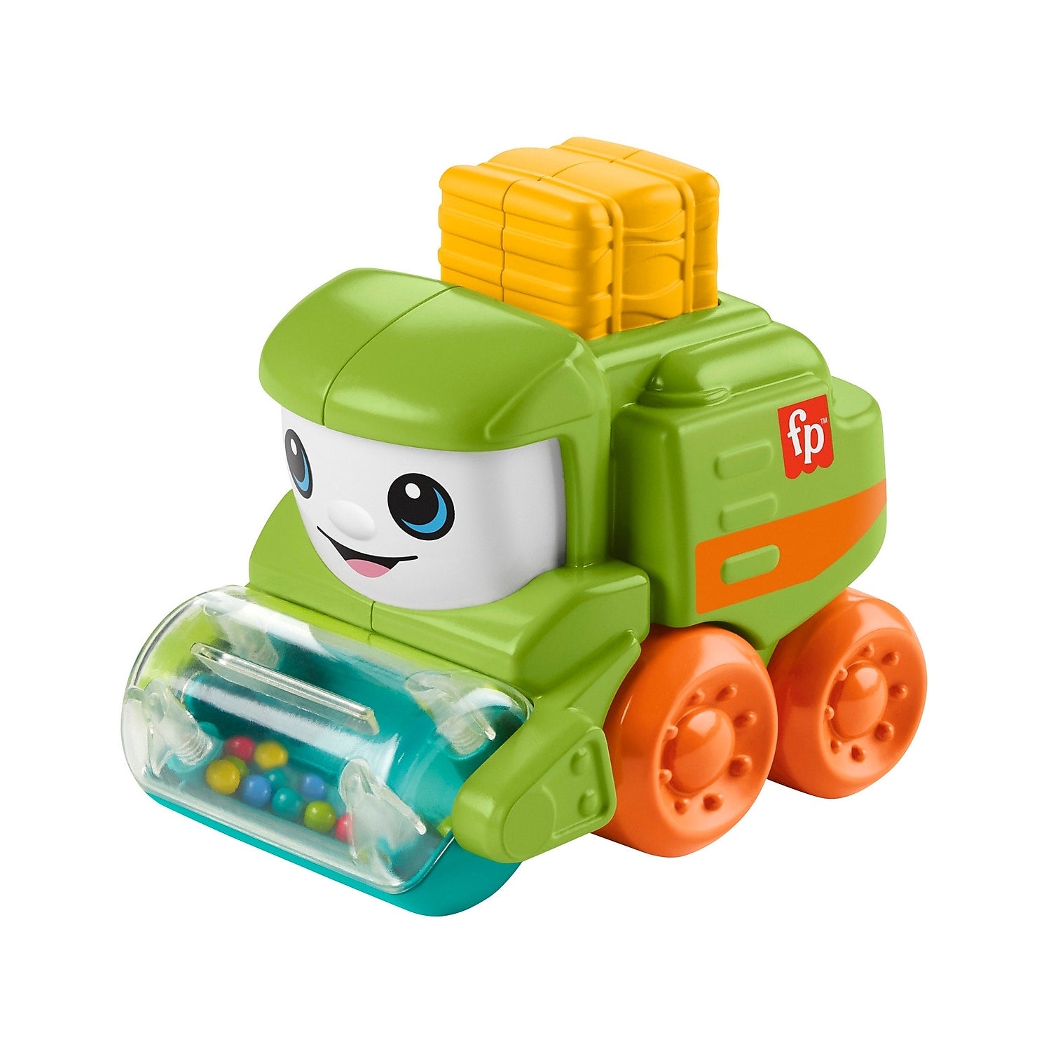 Fisher-Price Rollin' Tractor Push-Along Toy, 4/Pack (HRP30)