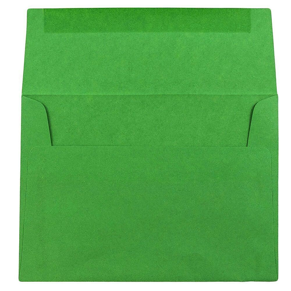 JAM Paper A6 Invitation Envelope 4 3/4" x 6 1/2", Green Recycled, 100/Pack (67195d)