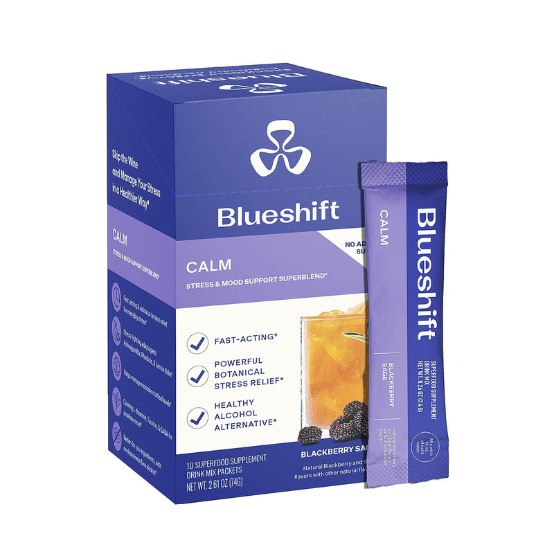 Blueshift Calm Blackberry Sage Powder Drink Mix, 10/Packets/Box, 2/Box (600-04168)