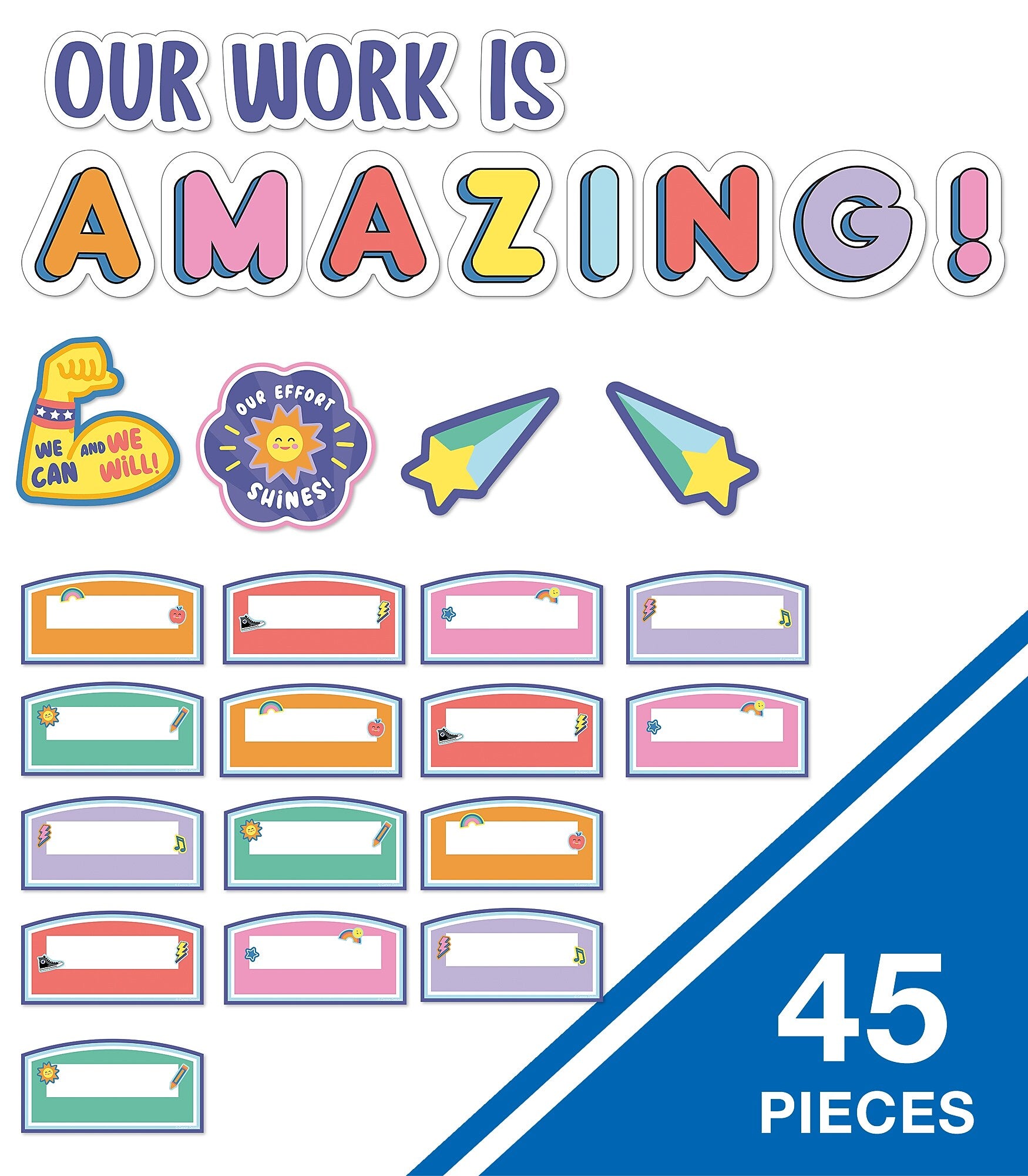Carson Dellosa Education We Stick Together Student Work Display Bulletin Board Set, 45 Pieces (CDP110558)