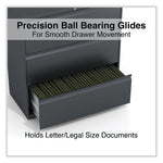 Alera 3-Drawer Lateral File Cabinet, Letter/Legal Size, Lockable, 40.25"H x 36"W x 18.63"D, Charcoal (ALEHLF3641CC)