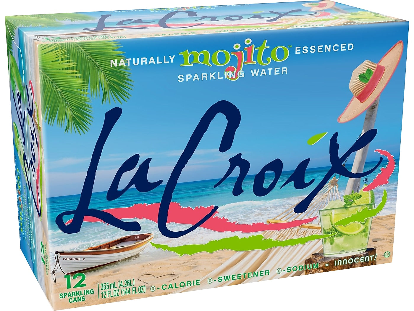 Lacroix Mojito Flavored Sparkling Water, 12 oz., 24/Carton (15021-844)