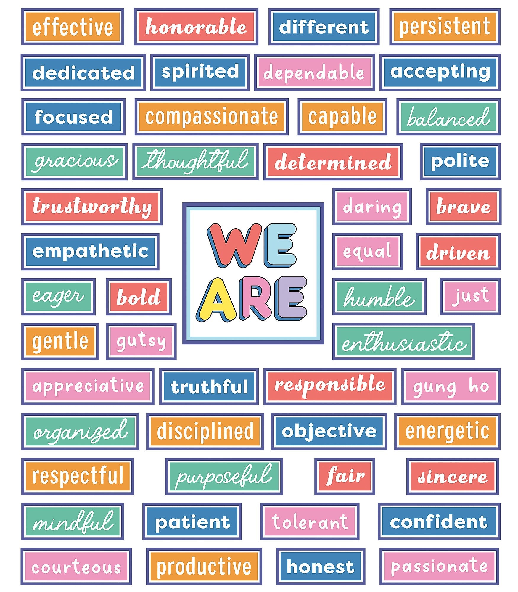 Carson Dellosa Education We Stick Together Motivational Bulletin Board Set, 52 Pieces (CDP110590)