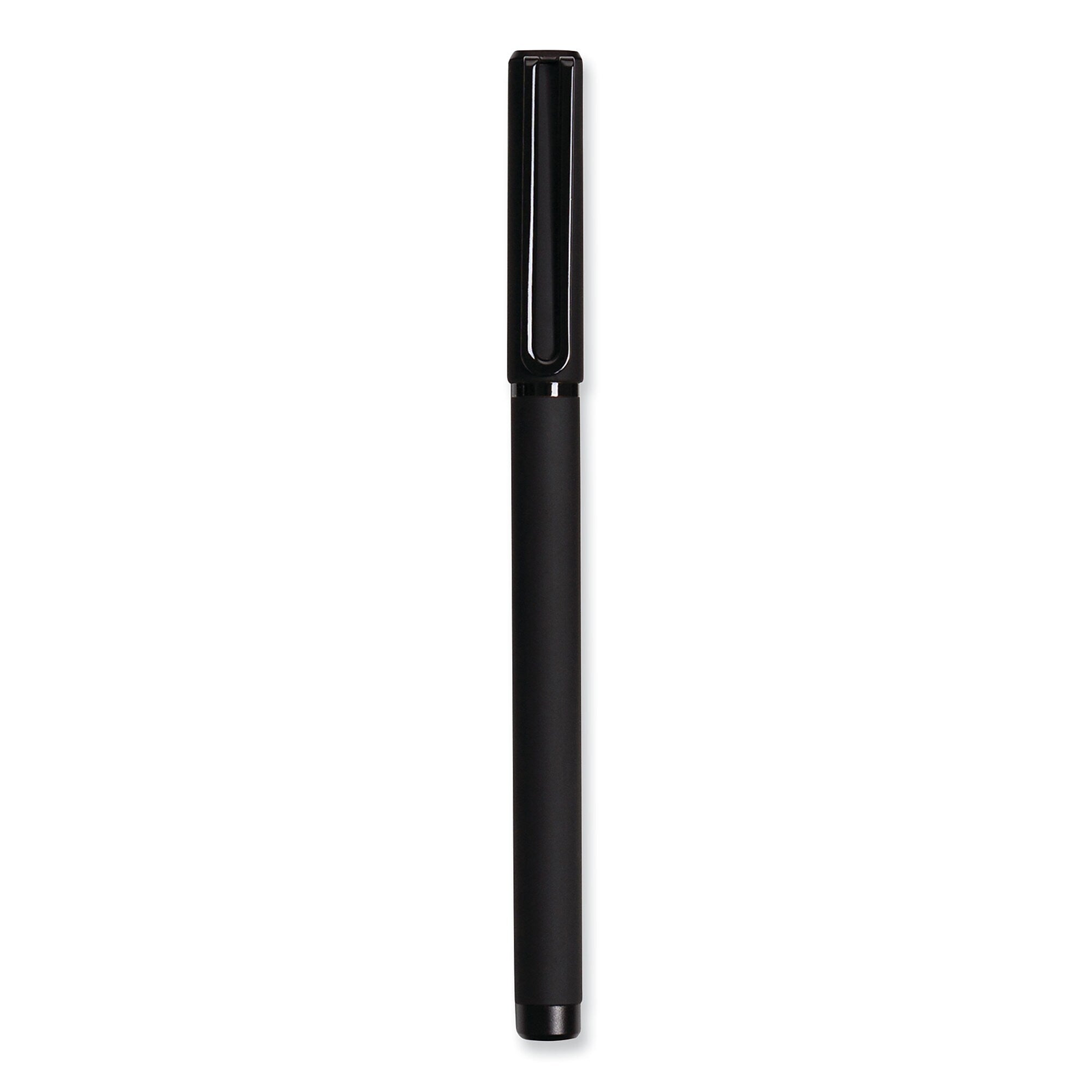 U Brands Catalina Soft Touch Porous Point Pen, Stick, Fine 0.7 mm, Black Ink, Black Barrel, Dozen