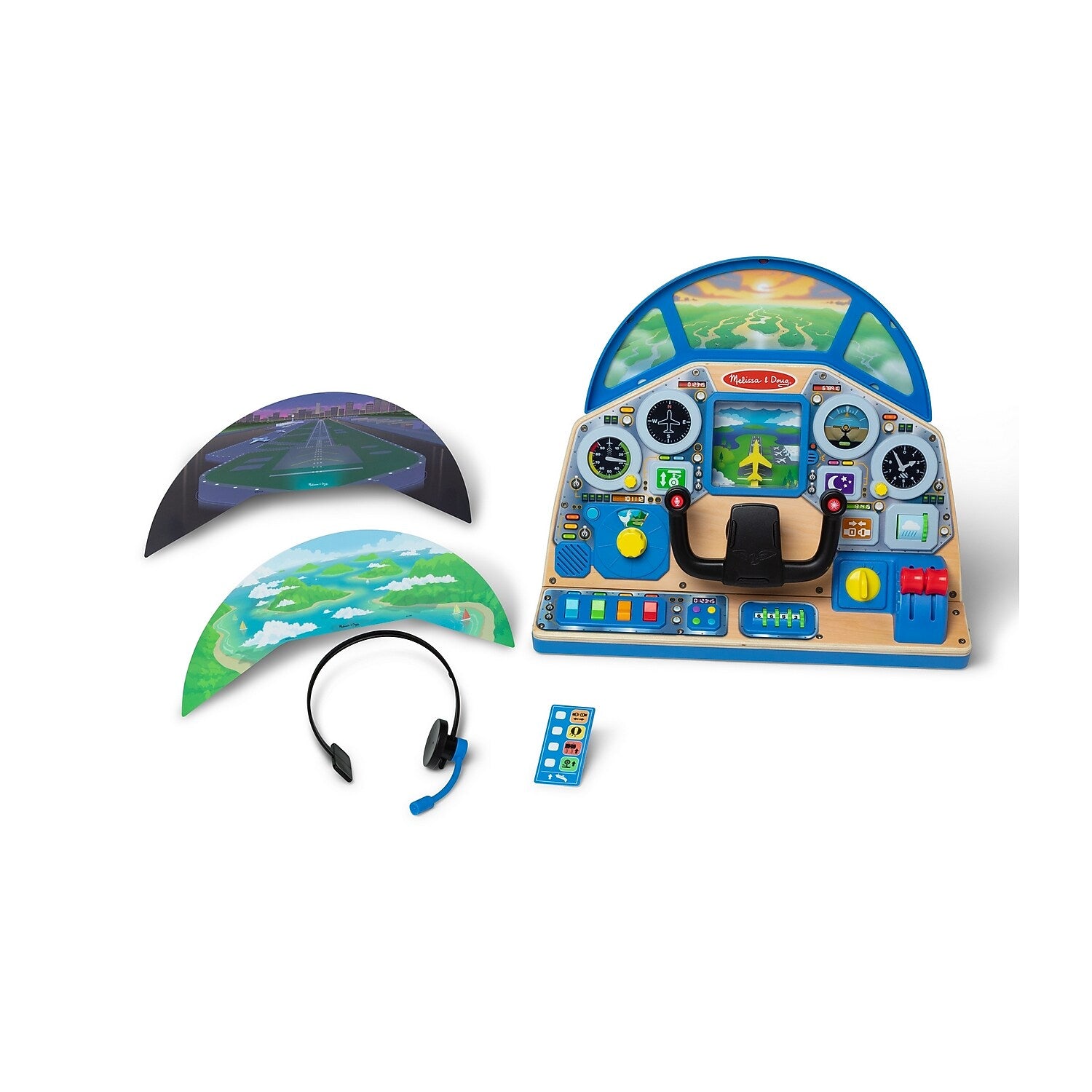 Melissa & Doug Jet Pilot Interactive Dashboard Wooden Toy (32300)