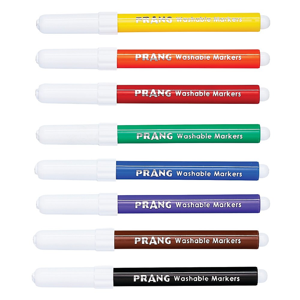 Prang Washable Kids Markers, Bullet Tip, Assorted Colors, 96/Carton (80614)