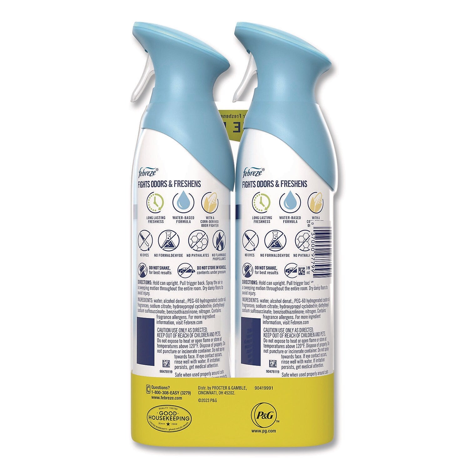 Febreze AIR Air Freshener & Deodorizer Aerosol, Linen & Sky Scent, 8.8 oz., 2/Pack (80816816PK)