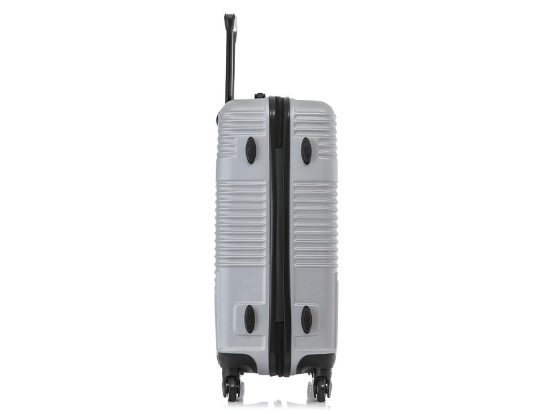 InUSA Resilience 24" Hardside Suitcase, 4-Wheeled Spinner, TSA Checkpoint Friendly, Silver (IURES00M-SIL)
