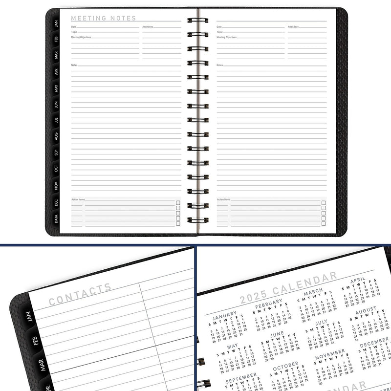 2026 AT-A-GLANCE Contemporary 5" x 8" Weekly & Monthly Planner, Faux Leather Cover, Charcoal (70-100X-45-26)