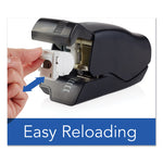 Desktop Cartridge Electric Stapler With Led Guide, 25-Sheet Capacity, Black