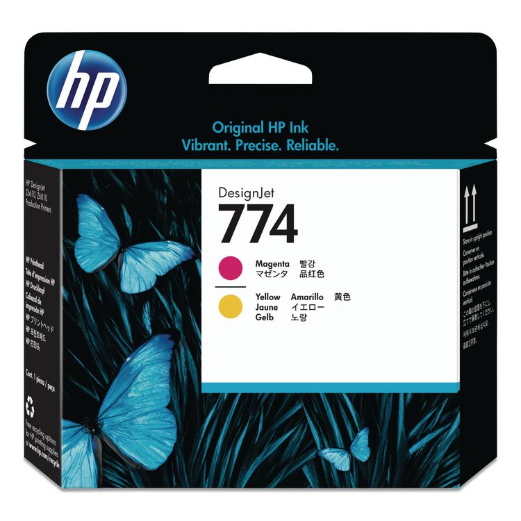 HP 774 (P2V99ACT) Magenta/Yellow Printhead, 24/Carton
